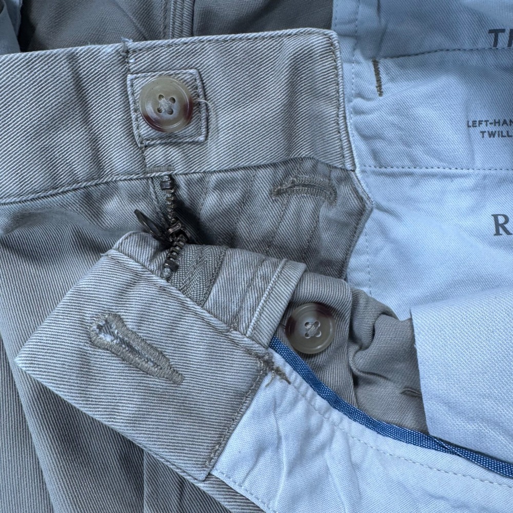 Polo Ralph Lauren Chino Pants Mens 40x29 Tan Classic Fit Cotton Twill Talon Zip - Picture 4 of 11